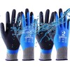 PROGANDA 2 Pairs Waterproof Work Gloves Superior Grip Gardening Gloves