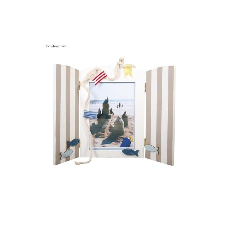 Rayher Wooden Photo Frame, FSC Mix Credit, 18.5x13x0,6cm, w. Folding
