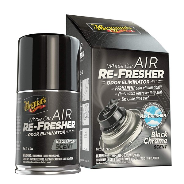 Meguiar's G181302 Whole Car Air Re-Fresher Odor Eliminator Mist, Black