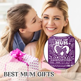 Einanmut Gifts for Mum, Mum Birthday Gifts,Throws Blanket Best Mum Gifts from Daughter, Birthday Presents for New Mum,Stepmum,Mother in Law,Mummy on Her Birthday, Presents for Mum