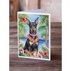 Caroline's Treasures Manchester Terrier Luau Greeting Cards Pack of 8