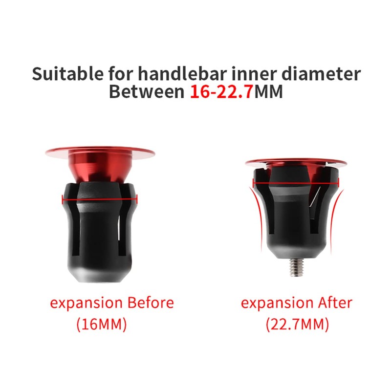 MUQZI Handlebar End Plugs - Expanding, Aluminum and Adjustable Handlebar