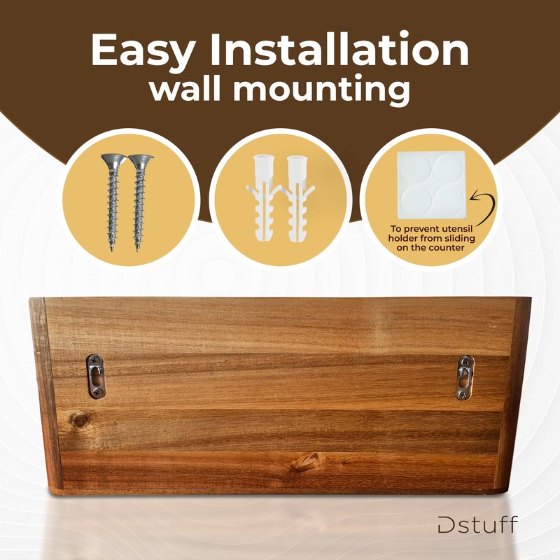 Dstuff Large Kitchen Utensil Holder Organizer for Counter or Countertop,