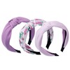 Yonchic 3-Piece Knotted Floral Pattern Headbands for Women & Girls,