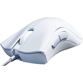 Razer DeathAdder Essential - Mouse para Videojuegos (Sensor óptico de 6400 PPP, 5 Botones programables, interruptores mecánicos, empuñaduras Laterales de Goma, Color Blanco Mercurio