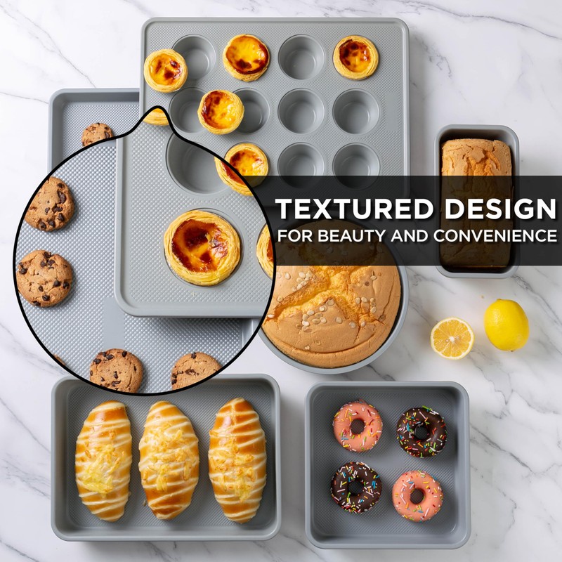 Country Kitchen Nonstick Stackable Bakeware Set - Durable, Easy Release