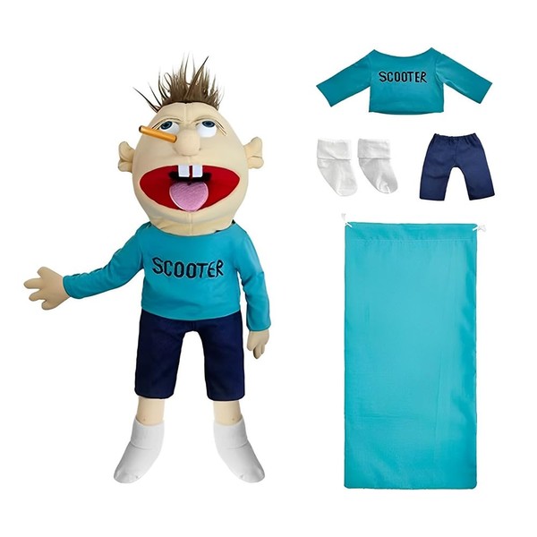 ADDLIVE Jeffy Puppet Plush Toy Doll,55CM Funny Puppets Toy, Jeffy