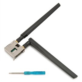 Dilwe Tarjeta Inalámbrica WiFi 6 para Escritorio, M.2 CNVIo Triple Banda 2.4GHz 5GHz 6GHz 802.11 AX BT5.3 Tarjeta de Red Inalámbrica con 2 Antenas Adaptador Inalámbrico para 10