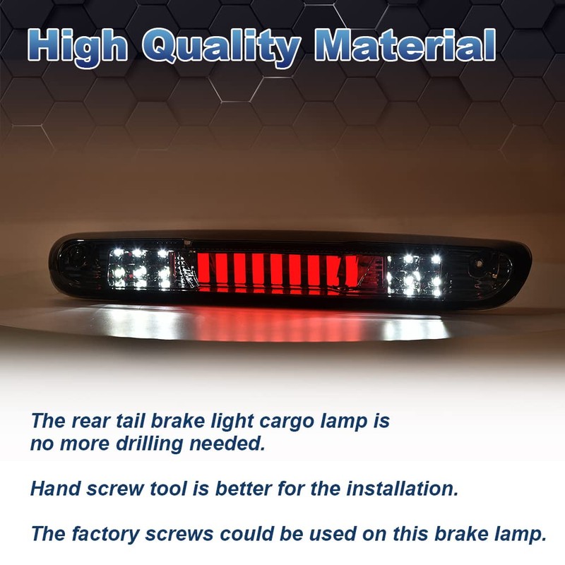 PIT66 LED 3rd Brake Light, Compatible with 2007-2014 Chevy Silverado/2007-2014