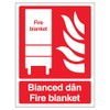 V Safety Welsh/English - Fire Blanket 200 x 300 mm