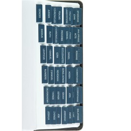 DiverseBee Laminated Bible Tabs (Large Print, Easy to Apply), Bible Study Journaling Supplies, 77 Bible Index Book Tabs for Women, Bible Accessories, Includes 11 Blank Tabs (Navy)