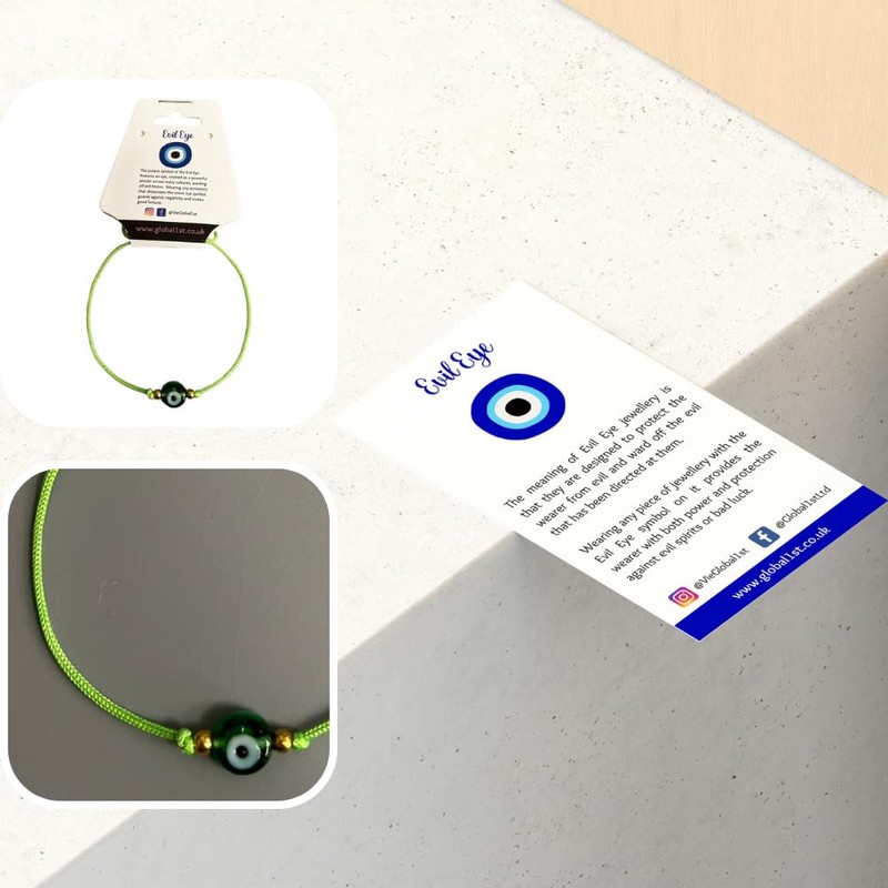 VIE Evil Eye Coloured Bracelet (Green)