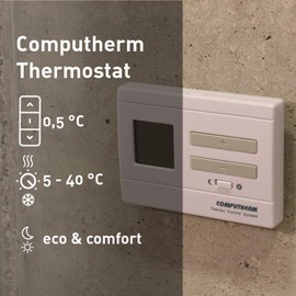 COMPUTHERM Q3RF Digital Wireless Thermostat with Receiver Box, Temperature Thermometer, Portable Thermostat, Economy & Comfort Mode