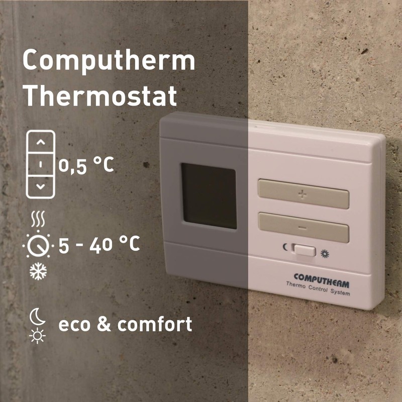 COMPUTHERM Q3RF Digital Wireless Thermostat with Receiver Box, Temperature Thermometer,