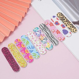 100 Pz Lima Pulidor Lija D 10cm Decorada Uso Rudo Para Uñas Combinación 1