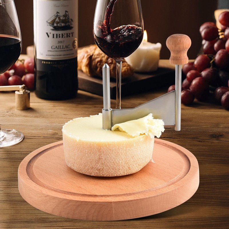 ShinianYa Girolle Cheese Curler Beech Wood-Stainless Steel - Best for