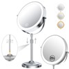 Erlingeryi 9" Magnifying Mirror with Lights 20X, Height Adjustable, Dimmable,