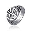 Open Knotwork Aum Om Sterling Silver Ring
