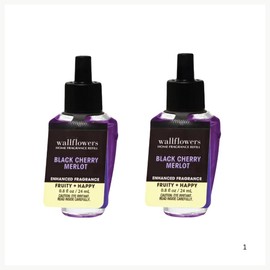 Black Cherry Merlot Fragrance Wallflowers Refill 2-pack, 1.6 fl. oz. total (Packaging Label Styles May Vary)