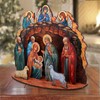 Orthodox Nativity Scene with Angels Décorative Set by G. Debrekht