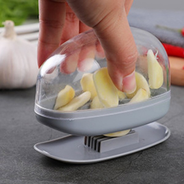 Garlic slicer slice stainless steel manual chopper grinder cutter, 04.