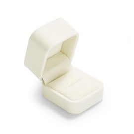 Oirlv Velvet Jewellery Ring Box Storage Box Gift Box for Wedding, Proposal, Valentine's Day, Shopping Mall Counter, Jewellery Display (White)