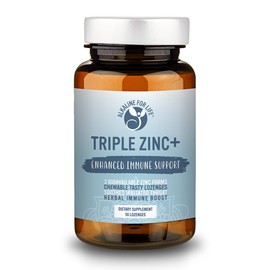 Triple Zinc Lozenges - 3 Forms of Bioavailable Zinc Glycinate, Zinc Citrate, Zinc Aspartate - Zinc Immune Support Supplement Echinacea, Slippery Elm, OPC, Vitamin C, Sucanat Honey