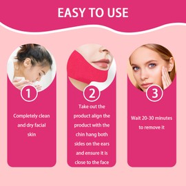 Bettinay 5PCS V Line Face Lifting Chin Mask, Face Lift Tape with Niacinamide Centella Asiatica