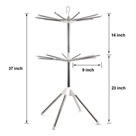 KOLEONHOME Pasta Drying Rack, Large Pasta Rack with 20 Arms, Pasta Drying Rack Collapsible for Homemade Fresh Spaghetti