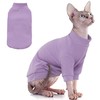 PUMYPOREITY Cat Clothes, Stretchy Cat Shirt, Cat Sweater with Sleeves,