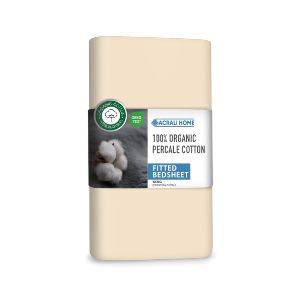 Acrali Home GOTS Cert. 100% Organic Percale Cotton King Size