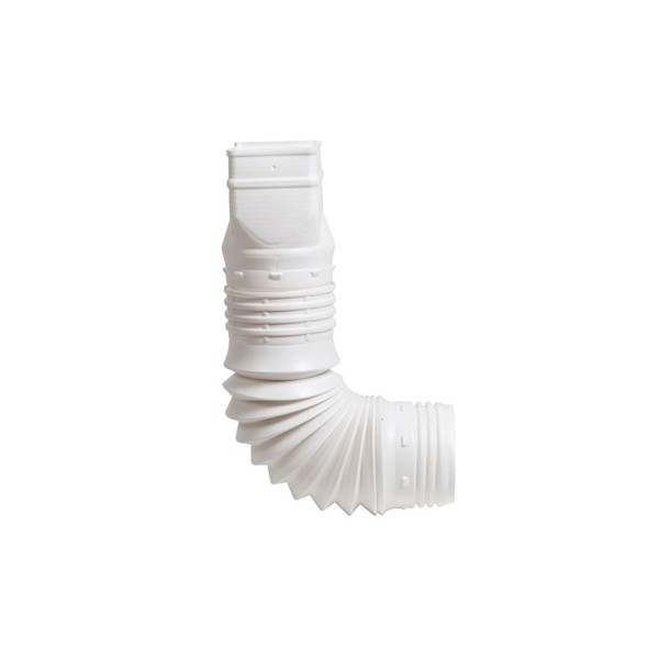 Flex-Drain 53227 Flexible Downspout Extension Adapter, 2 by 3 by 4-Inch, White