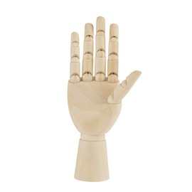 Art Mannequin Hand Model Women Hand Body Artist Model Jointed Articulated Wood Sculpture Mannequin (7 inch Right Hand)