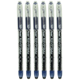 Pentel BK91L-C R.S.V.P. Stylus Medium Ballpoint Blue Ink Pens - 6 Pack