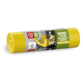 Anna Fadna Ear Bags for Waste Separation Plastic, Metal, 120 L, 10 Pieces, Yellow