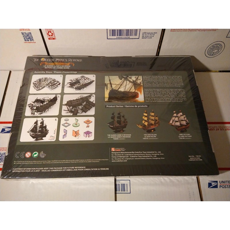 CubicFun Queen Anne's Revenge Puzzle Model 3D Model Kit Large