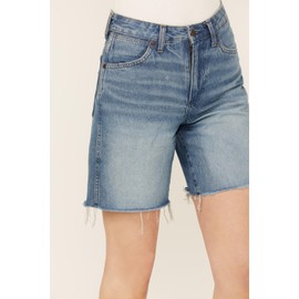 Wrangler Women's Medium Wash High Rise Cowboy Cut Off Denim Shorts - 112352508 31