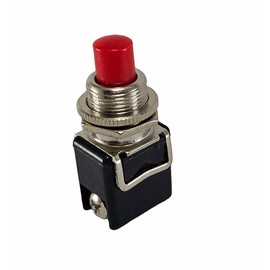 Button 4A, 250V, 8A 125V (6V 9V 12V 24V DC) Off On Spring Return Pull Pin, Hole Mounting 12 mm, with Mounting Nut, 2 Positions Off/On - The Button Does Not Snap In. 2-Pin for Cars, Trucks, Boats