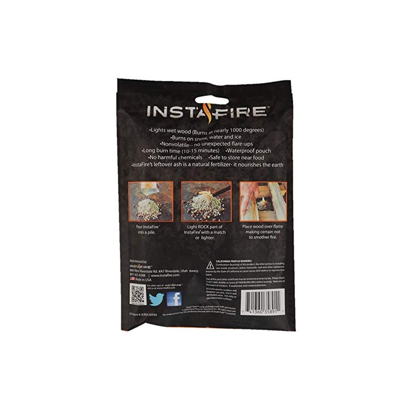 Insta-Fire Apple Blend Granulated Fire Starter, All Natural, Eco-Friendly, Lights
