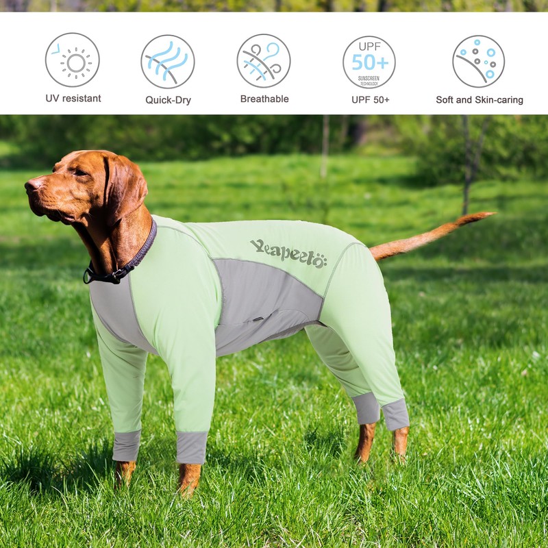 Yeapeeto Dog Sun Protection Cooling Suit UPF 50+, Quick-Dry Breathable