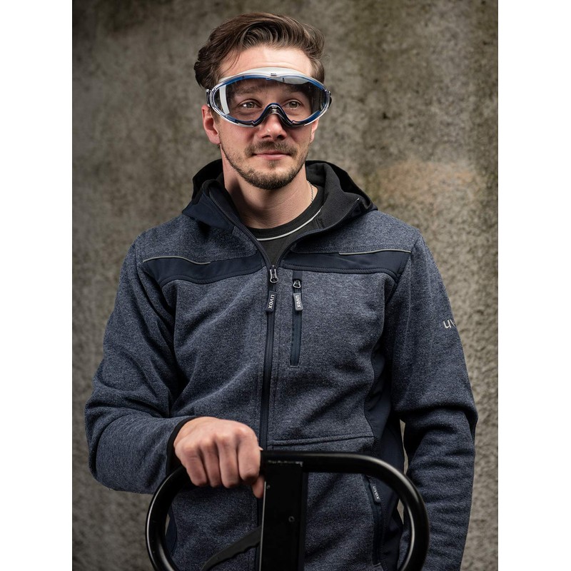 Uvex Ultrasonic Supravision Extreme Safety Glasses, blue/grey, 9302-600