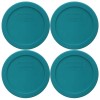 Pyrex 4 Cup Turquoise Round Food Storage Container with Lid