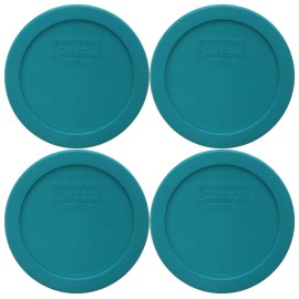 Pyrex 4 Cup Turquoise Round Food Storage Container with Lid USA Made Safe