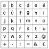 Artemio Stamps Set Alphabet Lower Case, Beige