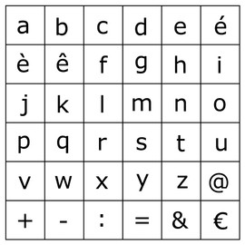 Artemio Stamps Set Alphabet Lower Case, Beige