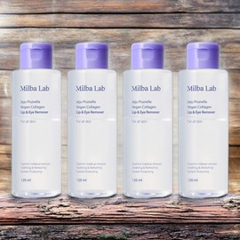 Milva Lab Eye Cleanser Non-irritating Remover Jeju Prunella Collagen Lip & Eye Remover 4 Pieces 120ml / 밀바랩 아이 전용 세정제 자극 없는 리무버 제주 프루넬라 콜라겐 립앤아이 리무버 4개 120ml