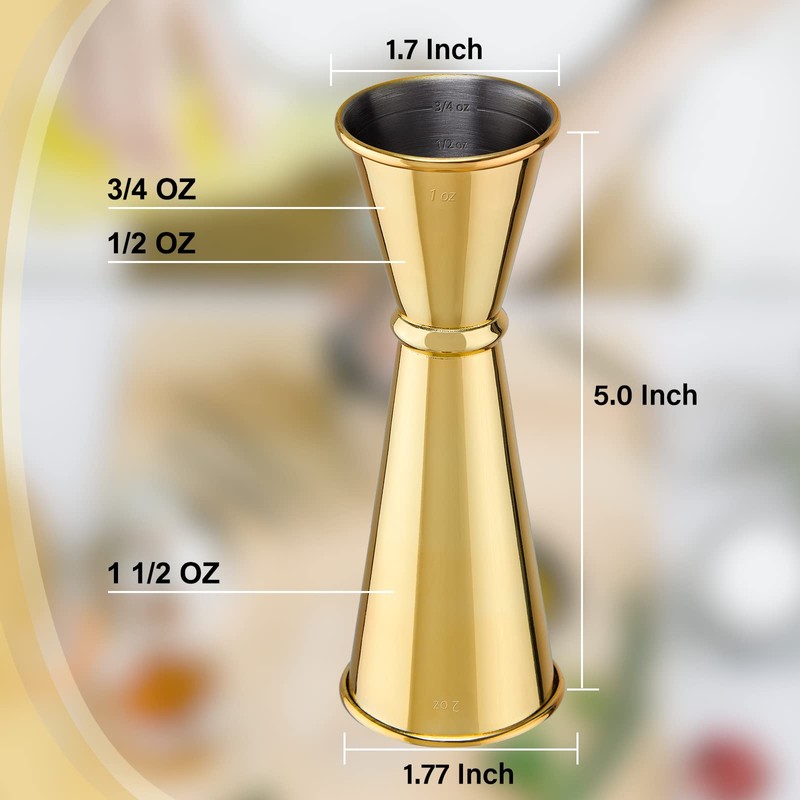 Jigger for Bartending, Briout Double Cocktail Jigger Japanese Premium 304