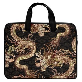 CowCow Computer Sleeve Cover Dragon Japanese Pattern 16" Pocket Laptop Bag