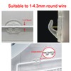 Hetjosee Shower Caddy Adhesive Replacement Hook, 8Pcs Heavy-Duty No Drilling