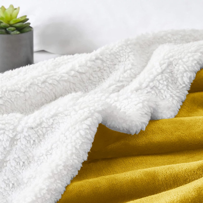 Oxford Homeware Sherpa Fleece Blanket Reversible Throw Blankets Soft Fluffy